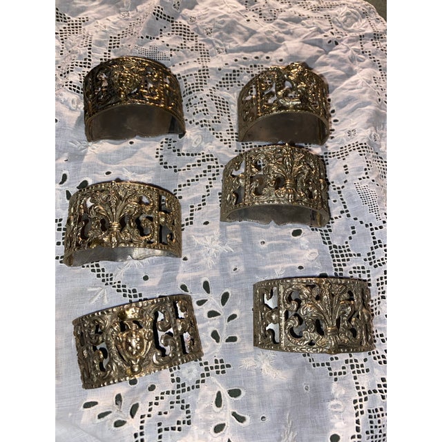 Art Nouveau Vintage Napkin Holders- Set of 6 For Sale - Image 3 of 12