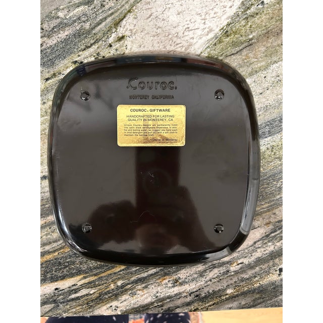 1960s Mid Century Modern Small Couroc Tray With Owl For Sale - Image 5 of 5