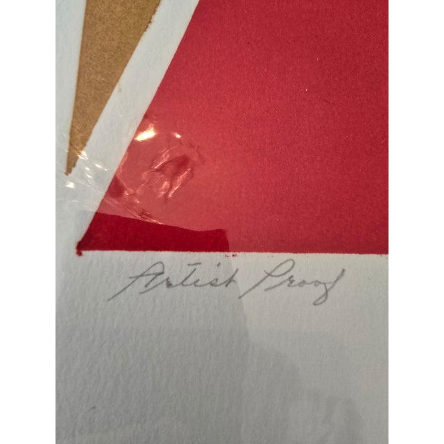 Mid-Century Modern Vintage Signed Artist Proof Mid Century Modern Lithograph For Sale - Image 3 of 7