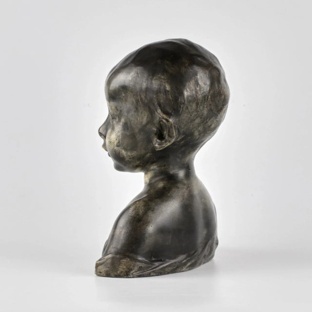 Bust of a Boy in a Tunic by Konstantin Ignatievich Ronchevsky For Sale - Image 5 of 9