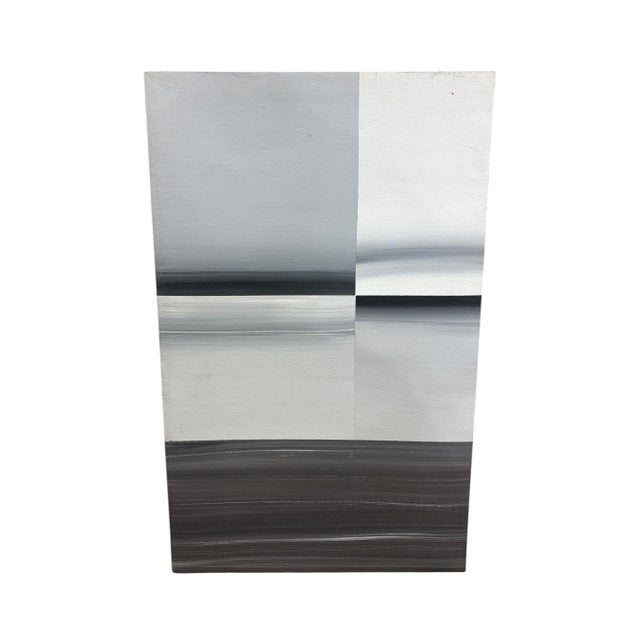 Gray Nicole Mouracade Nim Abstract Acrylic on Canvas Set of 4 Panels For Sale - Image 8 of 11