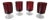 J G Durand French Ruby Cordial Glasses France For Sale
