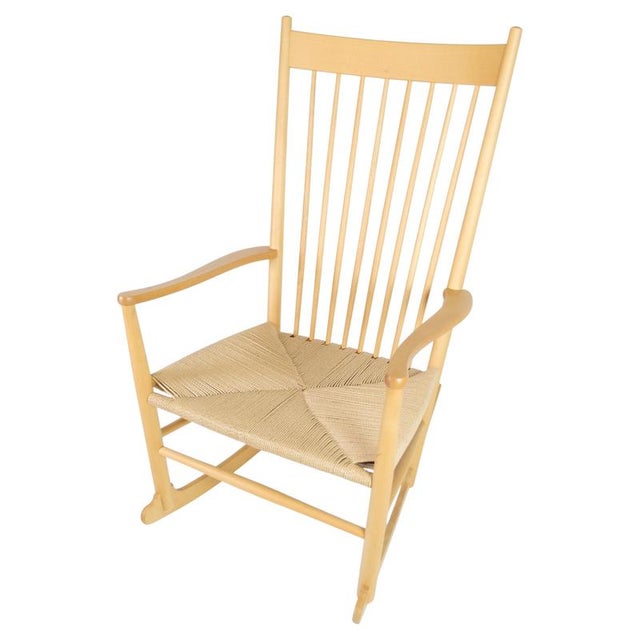 Model J16 Rocking Chair in Beech by Hans J. Wegner for FDB, 1980s For Sale - Image 9 of 9