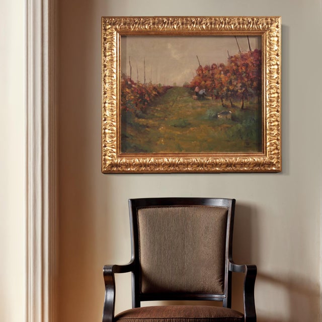 Italian Artist, The Vineyard in Druento, 1992, Oil on Canvas For Sale - Image 9 of 16