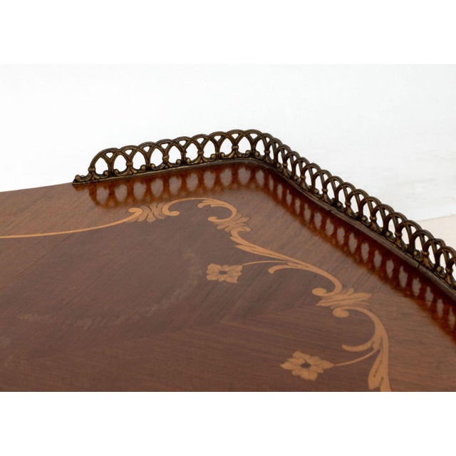 19th Century Louis XV Style Walnut and Satinwood Coffee Table For Sale - Image 5 of 8