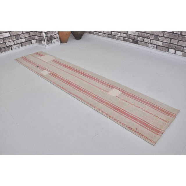 Textile Vintage Anatolian Hemp Kilim Rug For Sale - Image 7 of 10
