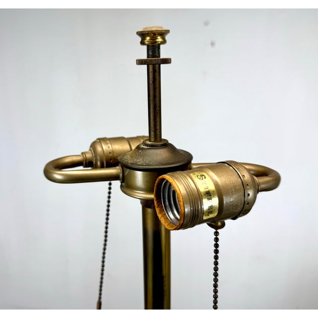1970’s Stiffel Hollywood Regency Brass & Crystal Table Lamps For Sale - Image 9 of 12