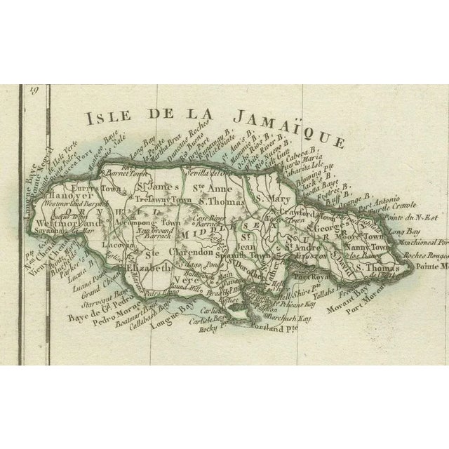 Antique Map of Jamaica and Hispaniola, 1802 For Sale - Image 4 of 8