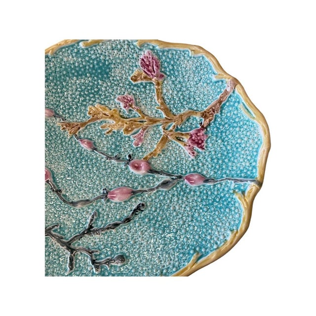 Wedgwood Late 19th Century Turquoise Wedgwood Majolica Coral Platter For Sale - Image 4 of 4