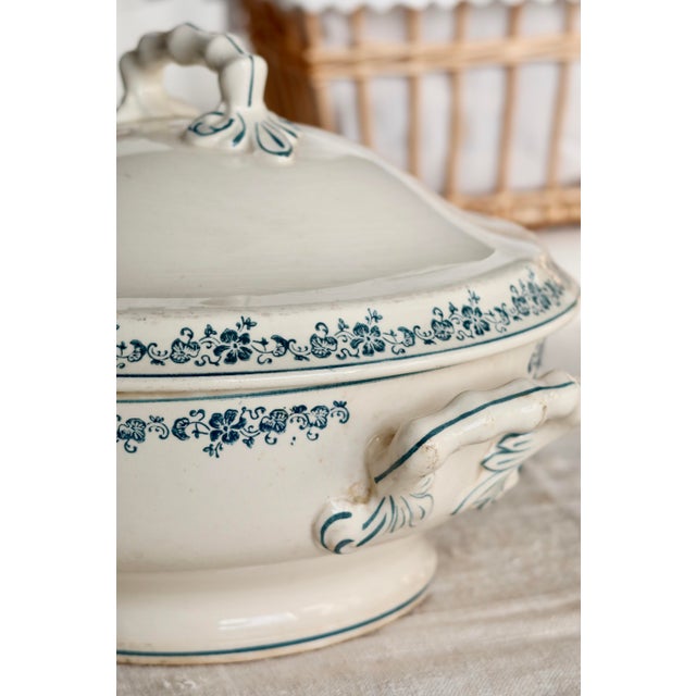 Antique Ironstone Tureen Capucine from Longwy, 1870 For Sale - Image 4 of 9