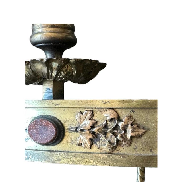 Victorian Early 19th Century & Large Pair of Antique Victorian Brass Tole Sword Candle Scones For Sale - Image 3 of 9