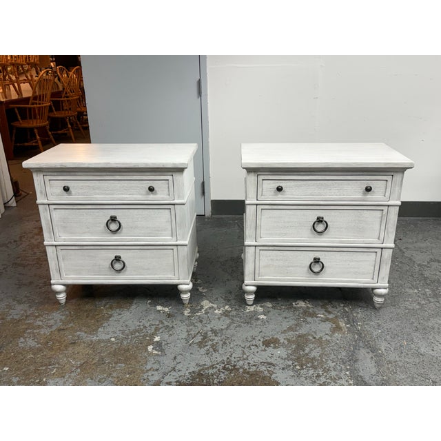 Design Plus Gallery presents a Pair of Oyster Bay Collection Cedarhurst Nightstands from Lexington. The nightstands are...