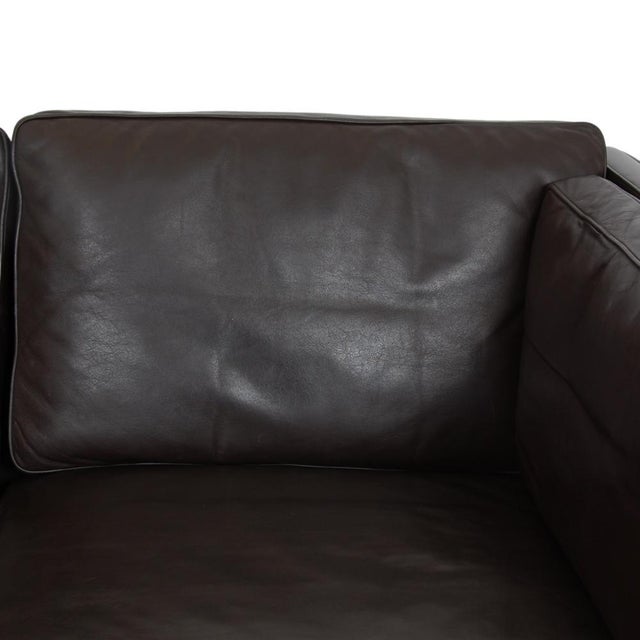 Model 2442 2-Seater Sofa in Brown Leather by Børge Mogensen for Fredericia, 1970s For Sale - Image 10 of 16