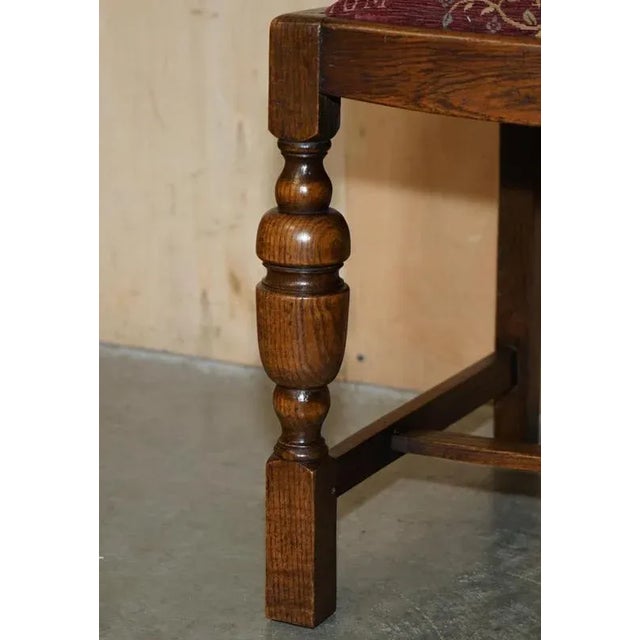 English Art Deco Hall Chairs in Oak, 1930s, Set of 2 For Sale - Image 9 of 18