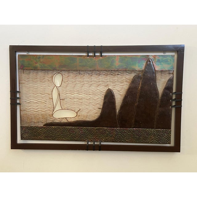 Aqua Copper Panel by Ravi Sing for Lightworks, 1980s For Sale - Image 8 of 8