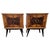 Mid-Century Art Deco Italian Nightstands with Walnut Glass Top, 1950s, Set of 2 For Sale - Image 10 of 10