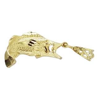 Seabass with Diamond Cuts Charm For Sale