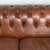 Wood 20th Century Vintage Brown Leather Chesterfield Two Seat Sofa Loveseat From Denmark For Sale - Image 7 of 14