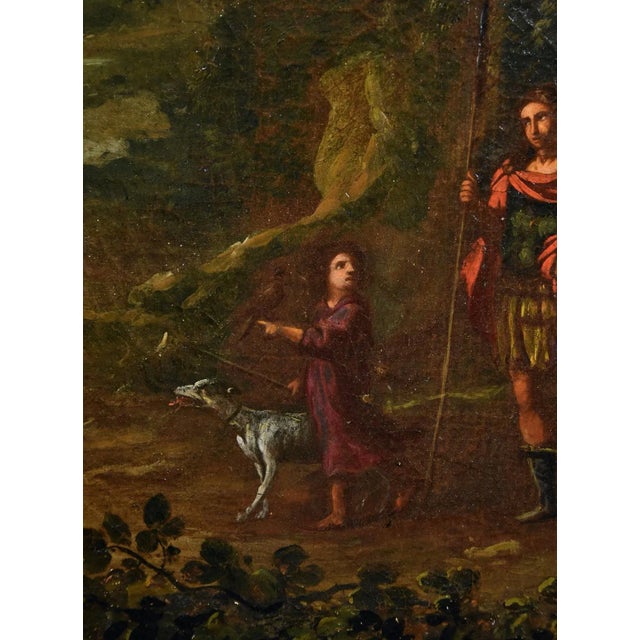 Gaspard Dughet / Gaspard Poussin, Landscape with Archangel Raphael & Tobias, 1660, Oil on Canvas For Sale - Image 6 of 16