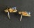 Art Deco Antique/Vintage Art Deco Gold Stud Earrings With Garnet Gemstone, Pair For Sale - Image 3 of 4