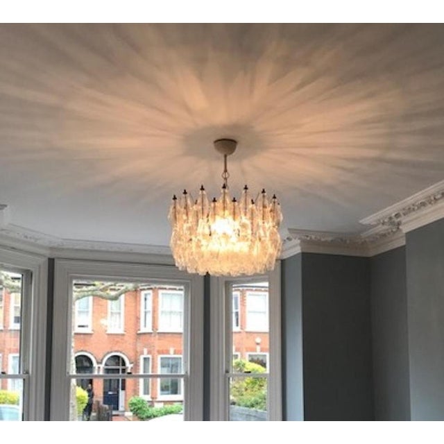 Carlo Scarpa Poliedri Murano Glass Chandelier in the style of Carlo Scarpa, 1980s For Sale - Image 4 of 18