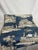 French Country Williams Sonoma Home Cotton Toile (Blue/Ivory/Brown) For Sale - Image 3 of 10
