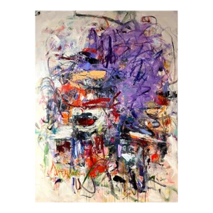 "Purple Turkey" Original Abstract Acrylic Painting by Sandy Welch
