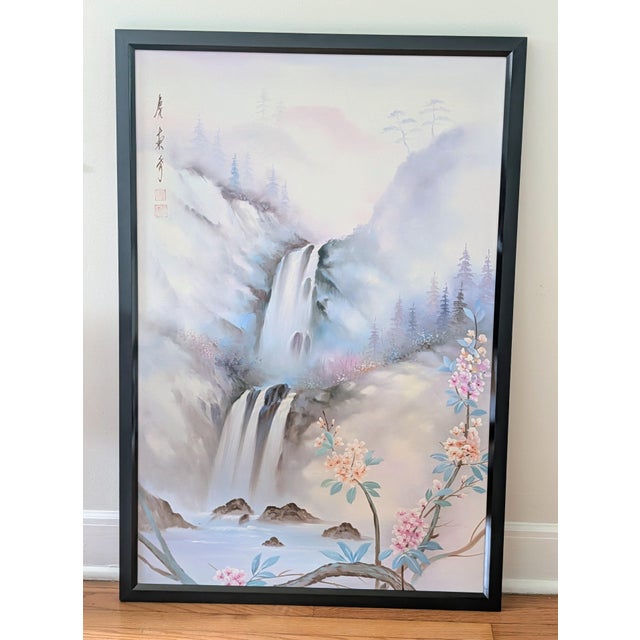 Chinese 1980s Chinese Cascading Waterfall With Blossoms For Sale - Image 3 of 8
