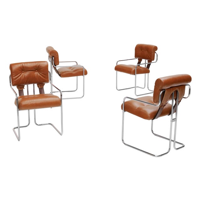 Tucroma Chairs by Guido Faleschini for I4 Mariani, 1970s, Set of 4 For Sale