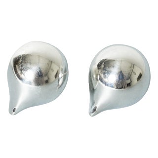 Silver Drop Earrings by Bent Gabrielsen Pedersen, 1960s, Set of 2 For Sale