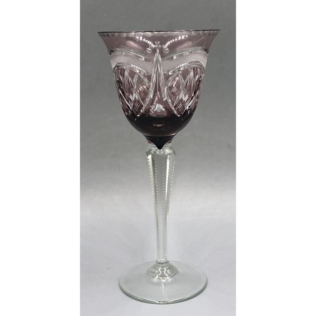 Saint Louis Wine Glasses, 1890s, Set of 2 For Sale - Image 4 of 17