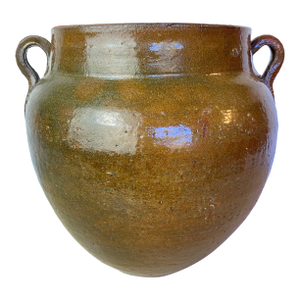 Antique French Glazed Terracotta Confit Pot, Southwest France