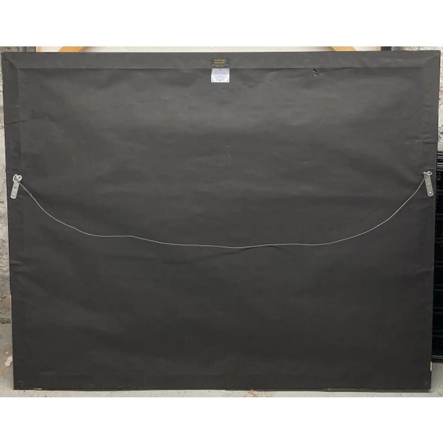 Blue Original Wade Zahares 'Barnyard Chickens in Winter' Pastel Illustration Painting For Sale - Image 8 of 13