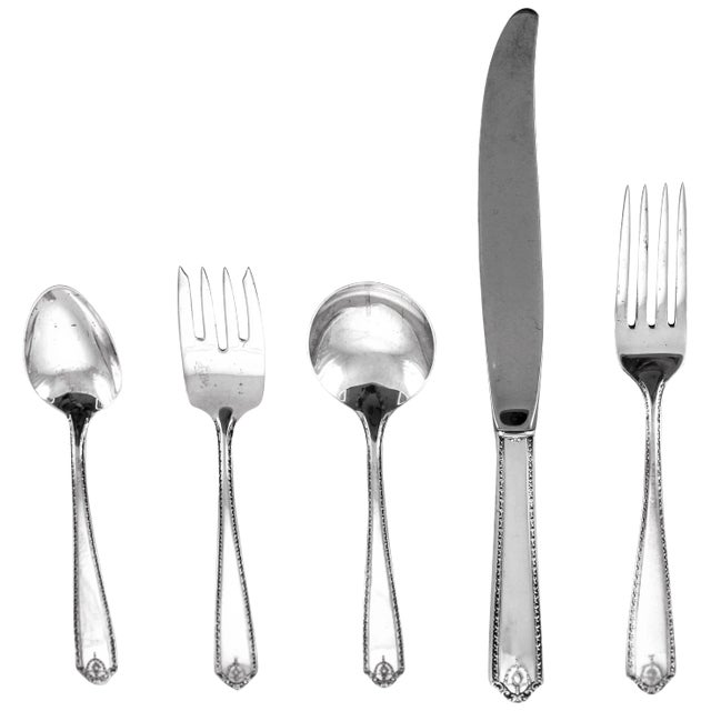 Sterling Flatware '5 Piece Setting Service for 24' For Sale