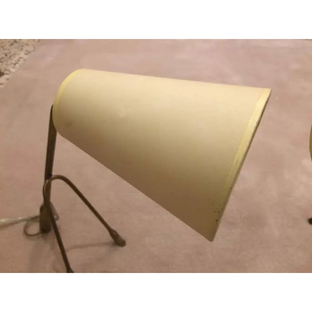 1950s Boris Lacroix Original Vintage Brass Lamps, Pair For Sale - Image 5 of 7