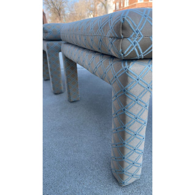 Drexel Heritage 1970s Pair of Drexel Heritage Furniture Stools/Benches For Sale - Image 4 of 8