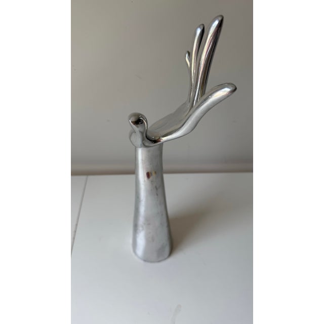 1990s 1990s Cast Aluminum Chrome Hand Sculpture For Sale - Image 5 of 9