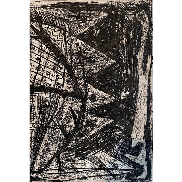 Printmaking Materials Gunter Damisch, Austrian Junge Wilde Abstract Etching Hand Signed, Neo Expressionist Art Print, c.1980s For Sale - Image 7 of 7