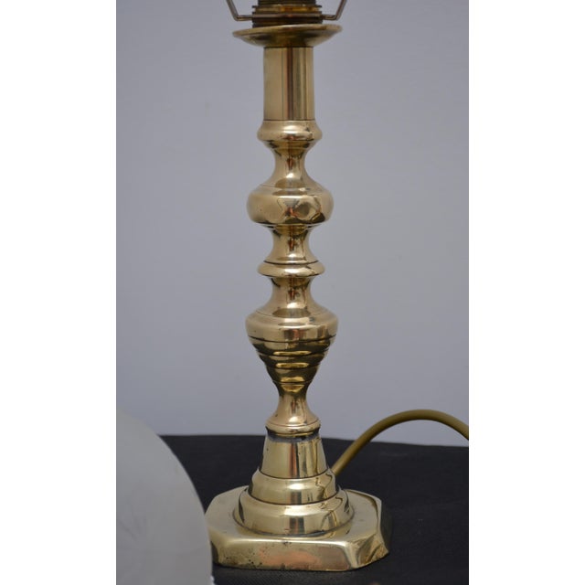 Victorian Brass Table Lamps, 1870, Set of 2 For Sale - Image 3 of 15