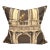 Fornasetti Style Architectural Monkey Silk Throw Pillow, Down Filled For Sale