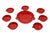 Vintage Italian Fruit Salad Bowls by Napoleone Martinuzzi for Venini, 1940s, Set of 7 For Sale - Image 11 of 12