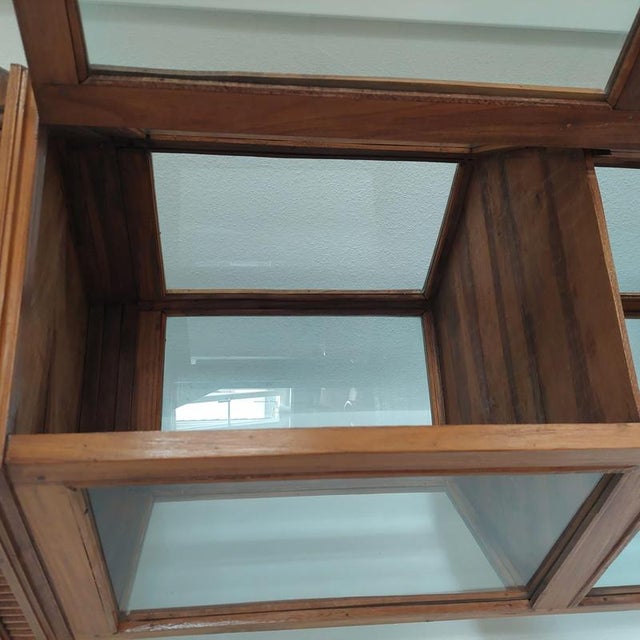 Hexagonal Display Cabinet in Teak For Sale - Image 10 of 13