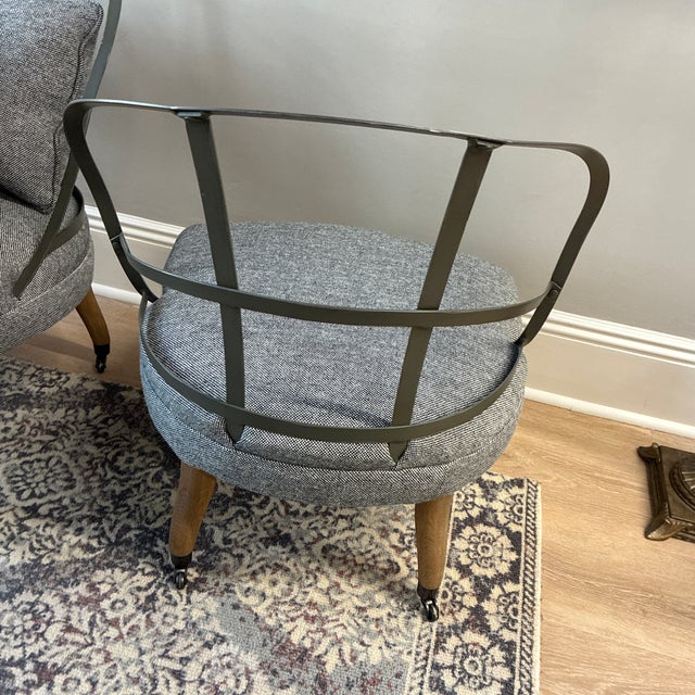 Restoration Hardware (Rh) French Couturier’s Chairs Pair (2) For Sale - Image 10 of 10