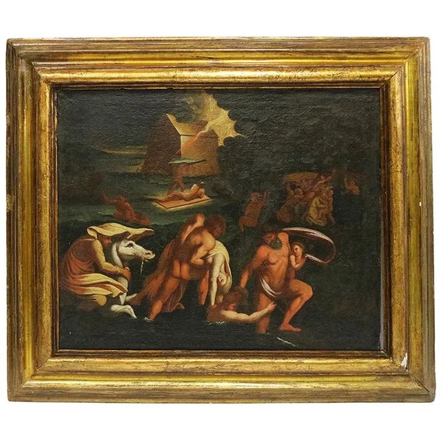 Bolognese School Artist, Scene with Naked Characters in Hell, 1600s, Oil on Canvas For Sale - Image 10 of 10