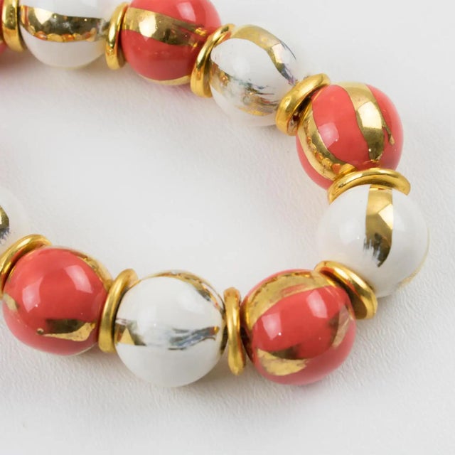 Edouard Rambaud Paris Bi-Color Ceramic Pearl Necklace For Sale In Atlanta - Image 6 of 8