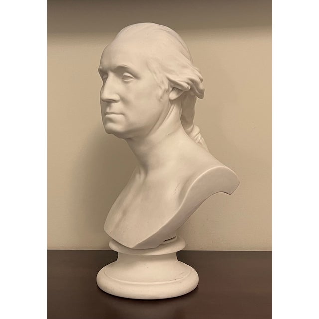 Antique 19th Century English Parian Porcelain Bust of President George Washington After Houdon For Sale - Image 13 of 16