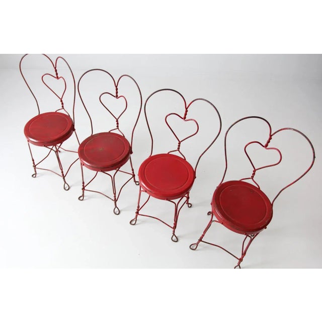 Antique Ice Cream Parlor Table Set For Sale - Image 10 of 11