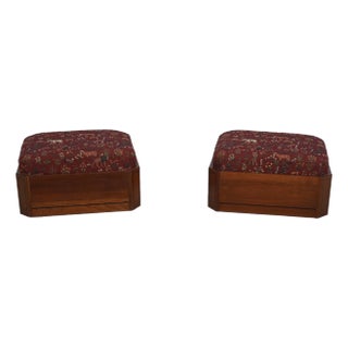 Pair Stickley 21st Century Collection Cherry Ottomans For Sale