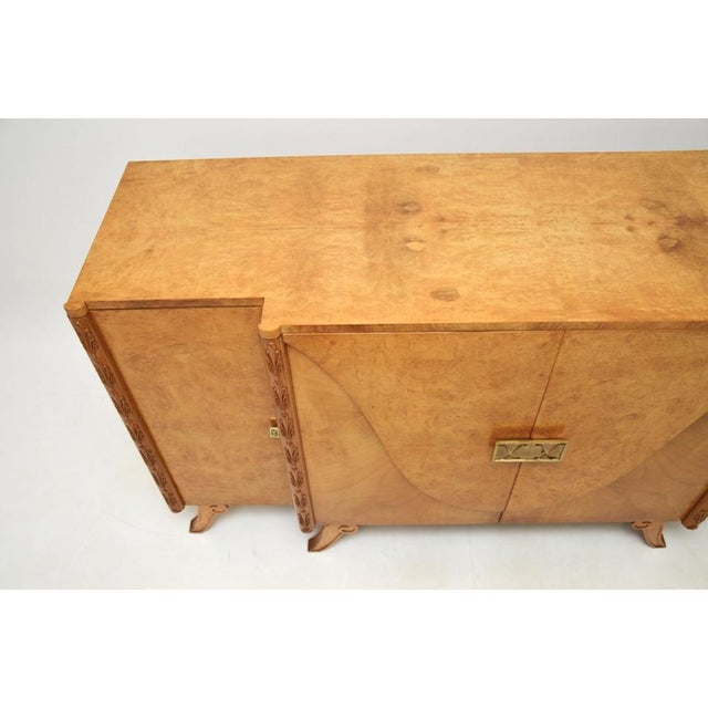 Wood Art Deco Burr Walnut Sideboard attributed to Hille, 1920s For Sale - Image 7 of 16