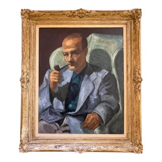 1940s Portrait of the Actor Robert Keith Painted by Edward G. Robinson For Sale